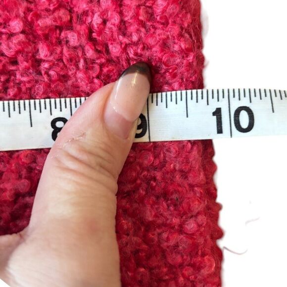 VTG DONEGAL DESIGN IRELAND Mohair Silk Wool Fringe Scarf VINTAGE Nubby Knit Pink - Picture 11 of 11